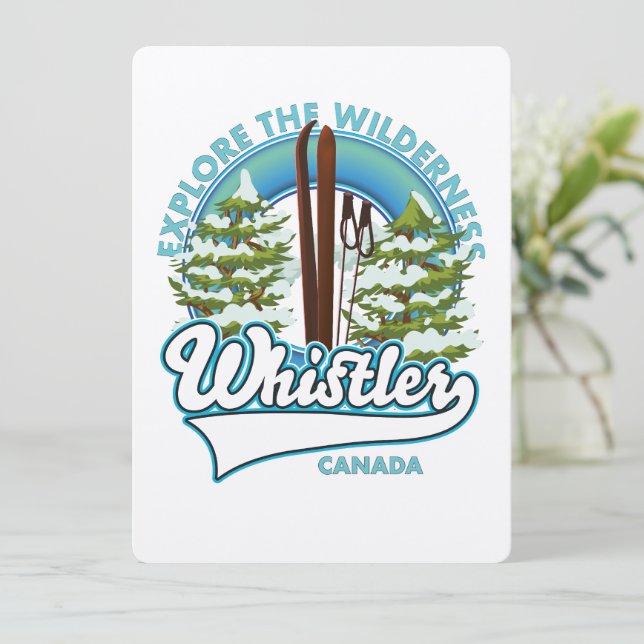 Whistler Canadá,explora la naturaleza, logotipo de (Anverso de pie)