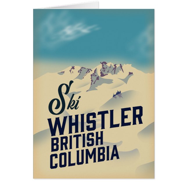 Whistler, poster de esquí de Vancouver British Col (Frente)