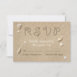 White Beach Sandy Toes Salty Kiss RSVP