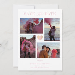 White Collage Wedding Pink Heart 4 Photos Covid19