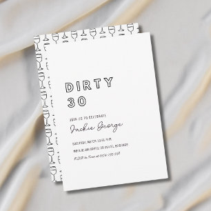 White Dirty Treinta y Treinta Invitación al cumple