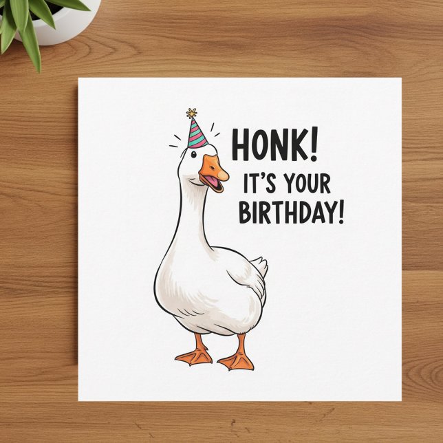 White Duck - Happy Birthday  Greeting  card (Subido por el creador)