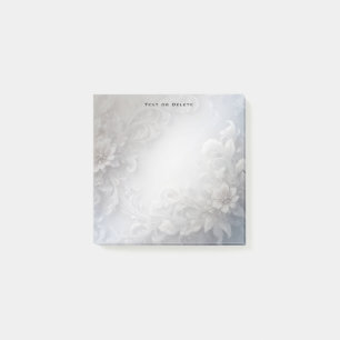 White Floral Flourish Post lo nota