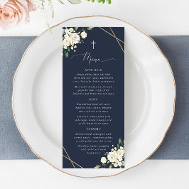 White Flowers, Cream Flowers, Boho, Baptism Menu