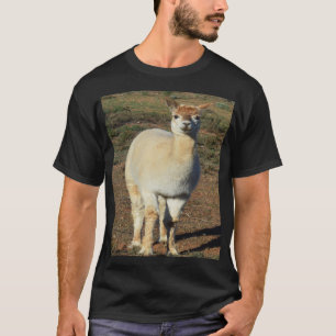 White Happy Big Woolaca Alpaca, camiseta