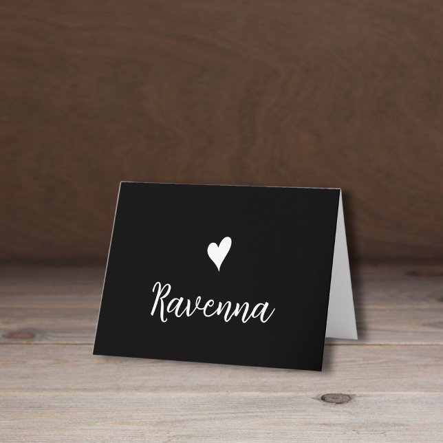 White Heart and Handwritten Name Black (Subido por el creador)