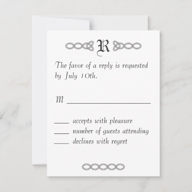 White Infinity Wedding RSVP (Anverso)