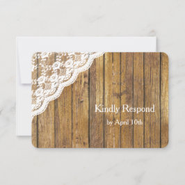 White Lace sobre la boda maderera RSVP