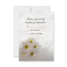 White Lace y Daisies Wedding RSVP