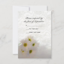 White Lace y Daisies Wedding RSVP
