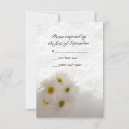 White Lace y Daisies Wedding RSVP