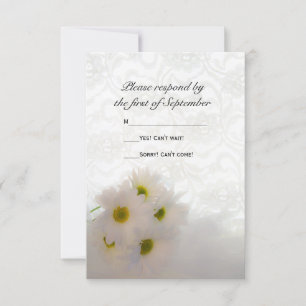 White Lace y Daisies Wedding RSVP