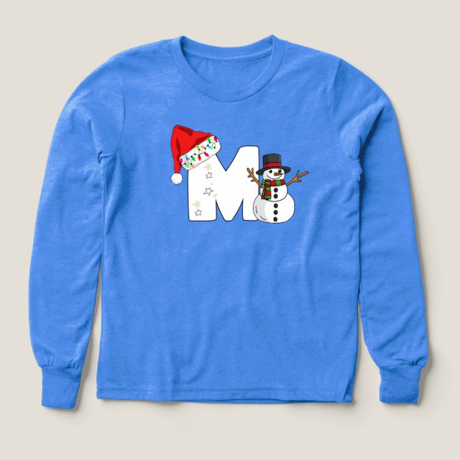 White letter m christmas gift  (Diseño frontal)