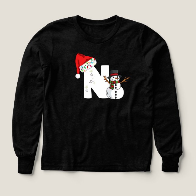 White letter n christmas gift  (Diseño frontal)