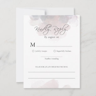 "White Lily Watercolor Floral Design - Tarjeta RSV