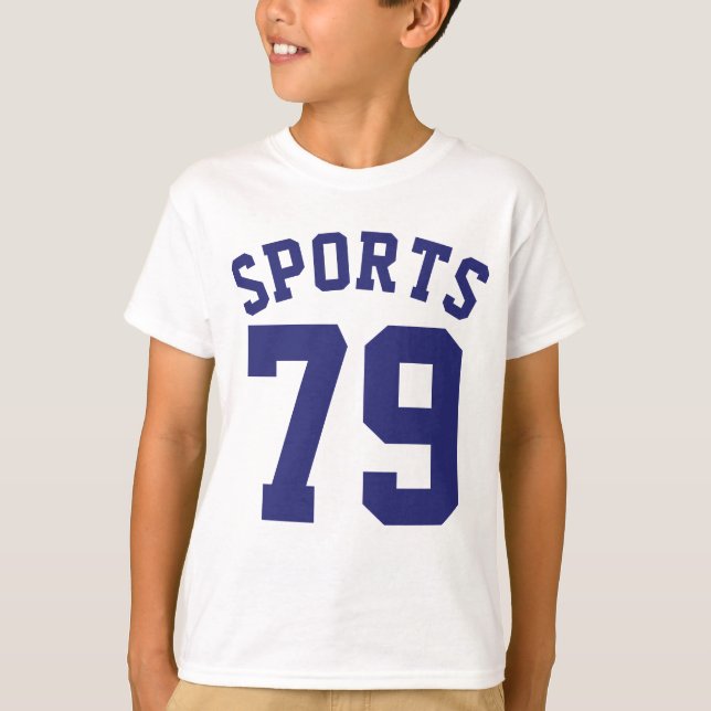 White & Navy Blue Kids | Sports Jersey Design (Anverso)