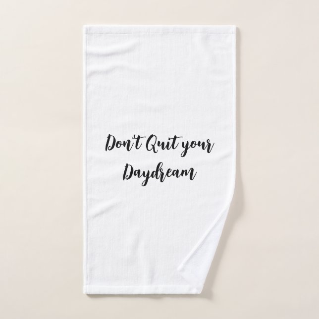 White No dejes tu sueño (Toalla de mano)