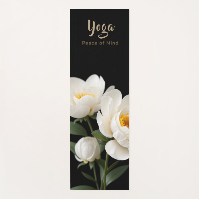 White Peonies - Yoga Mat (Anverso)