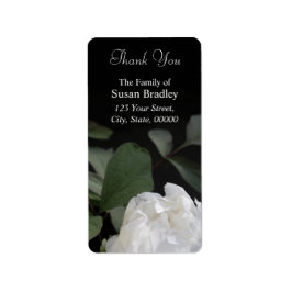 White Peony 1 Etiquetas de agradecimiento