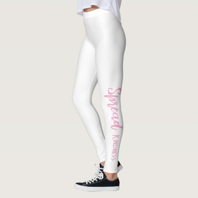 White Personalized Leggings Spread Kindness (Izquierda)