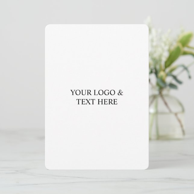 White Personalized – Your Logo & Text Here (Anverso de pie)