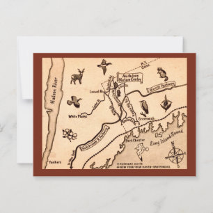 White Plains NY Tarjeta Postal Antigua 