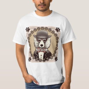 White Poodle con camiseta de gafas