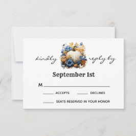 White Pumpkin Elegant Fall Garden Wedding RSVP