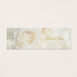 White Roses Gracias Etiqueta De Favor De La Boda