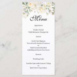 White Roses Menu