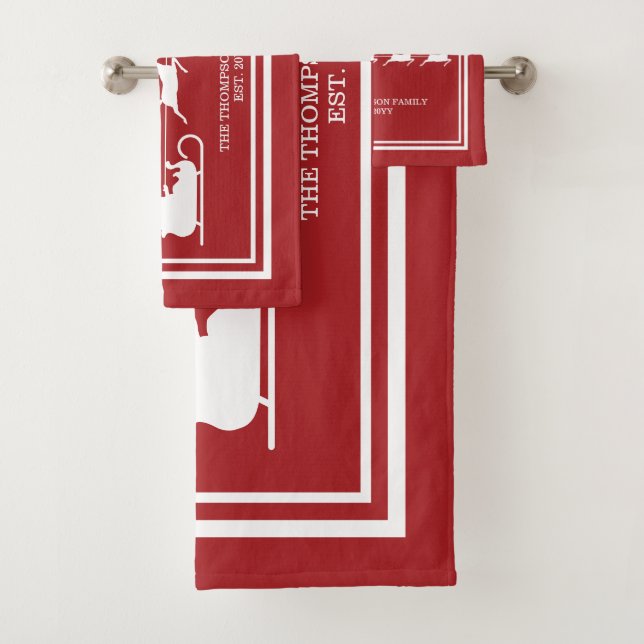 White Santa Sleigh Y Merry Christmas Text Sobre Ro (In situ)