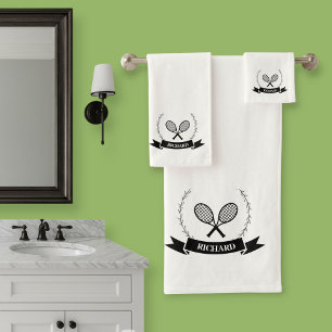 white towel, bath towel, guest towel, tennis,