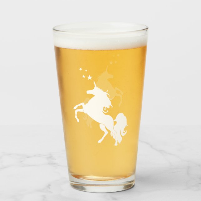 White Unicornio y estrellas de moda (Anverso (lleno))