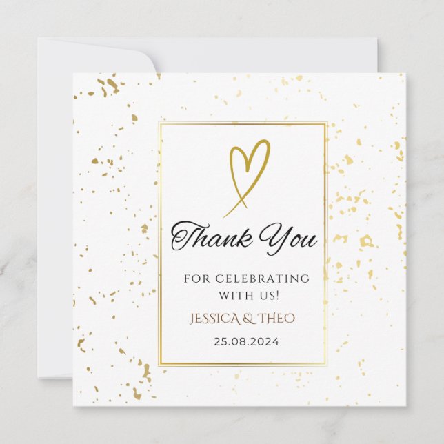 White We Do Boda Gracias Tarjeta (Anverso)