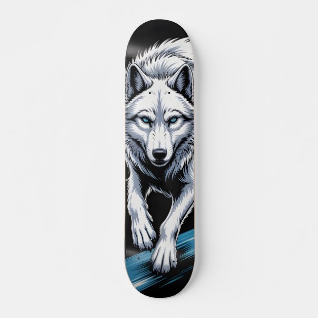 White wolf  Skateboard  (Anverso )