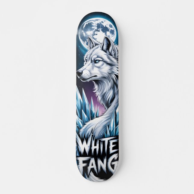 White wolf  Skateboard  (Anverso )