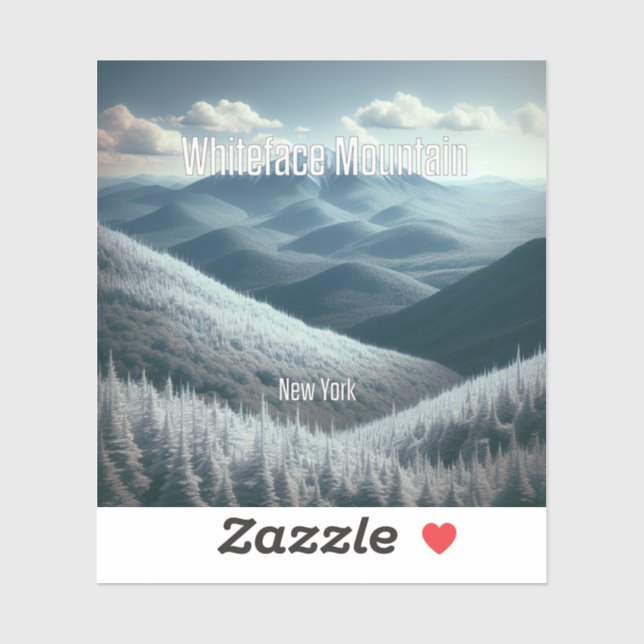 Whiteface Mountain Nueva York Pegatina de vinilo d (Hoja)