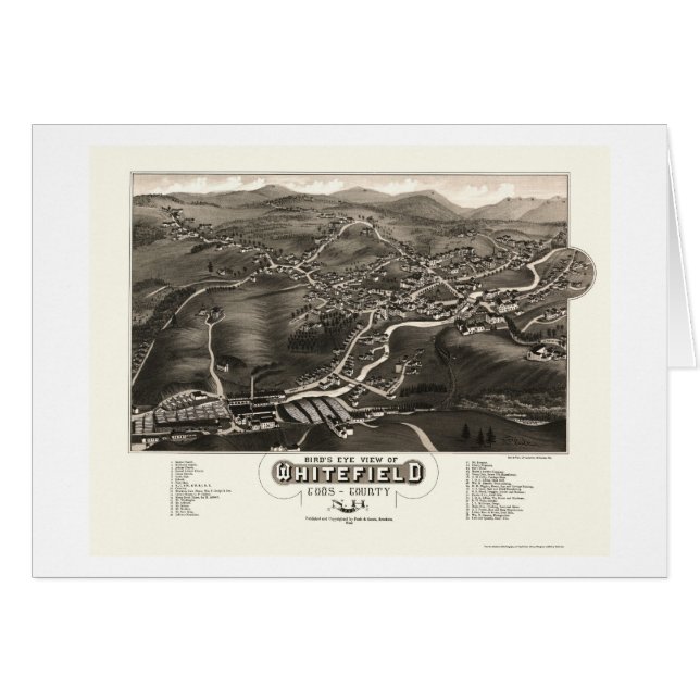 Whitefield, mapa panorámico del NH - 1883 (Anverso (Horizontal))