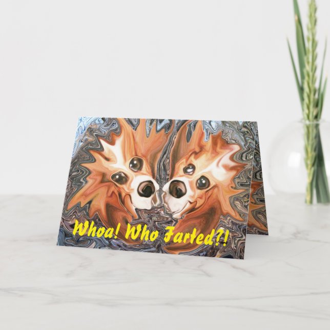 ¡Whoa! ¡Quién Farted?! Tarjeta de cumpleaños (Anverso)