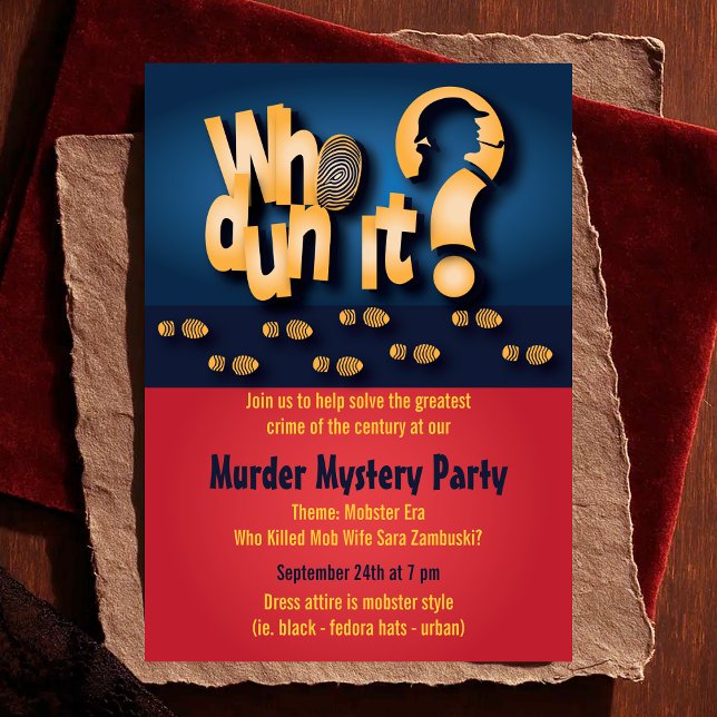 ¿Whodunit? Invitación de la fiesta del misterio de (Whodunit? Murder Mystery Party Invitation
)