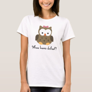 ¿Whooo ama la escuela? Camisa linda del profesor