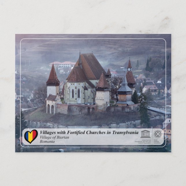 WHS de la UNESCO - Aldea de la postal de Biertan (Anverso)