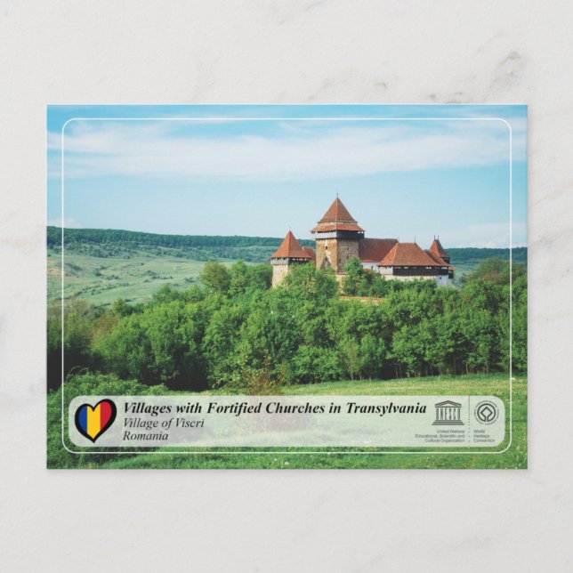 WHS de UNESCO - Aldea de la postal de Viscri (Anverso)