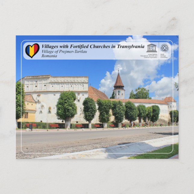 WHS UNESCO - Aldea de la postal Prejmer-Tartlau (Anverso)