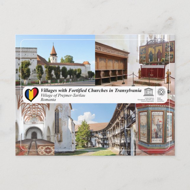 WHS UNESCO - Aldea de la postal Prejmer-Tartlau (Anverso)