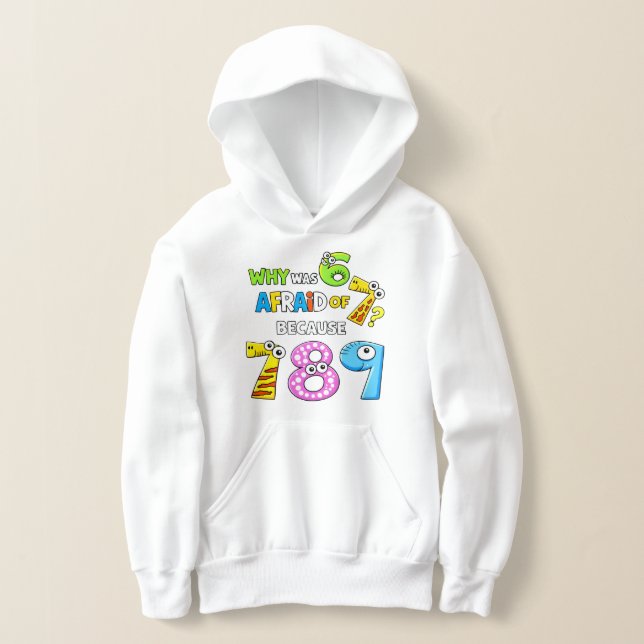 Why Was 6 Afraid of 7 Funny Math Hoodie (Distribución )