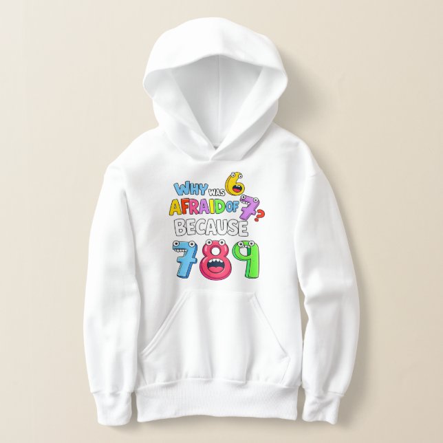 Why Was 6 Afraid of 7 Funny Math Hoodie (Distribución )