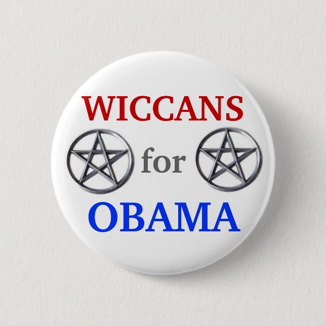 Wiccans para el botón de Obama 2012 (Anverso)