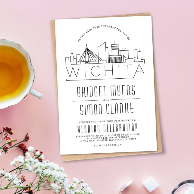 Wichita Boda | Invitación estilizada en línea aére (Subido por el creador)