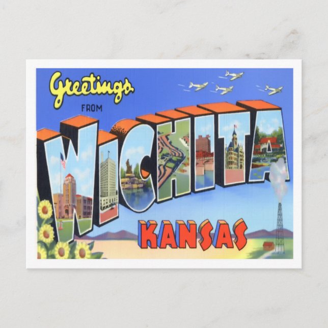 Wichita, la postal de las grandes letras de Kansas (Anverso)